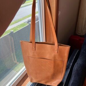 Parker Clay Brown Leather Tote Bag